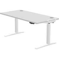 Fellowes Levado White Desk Base and Grey Worktop 1600mm