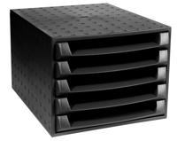 Exacompta THE BOX Open Desktop Organiser ECOBlack Black