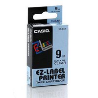 Casio XR-9X Black on Clear 9mm Tape