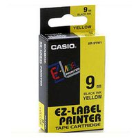 Casio XR-9YW1 Black on Yellow 9mm Tape