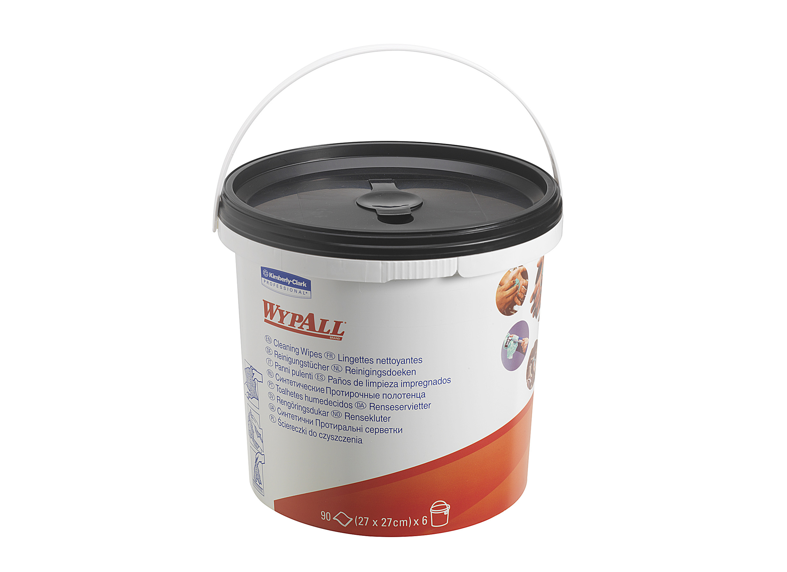 Wypall Kimtuf Hand Cleaning Wipes Bucket Ref 7775 [90 Wipes]