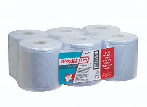 WypAll L20 Centrefeed Blue (Pack of 6) 7302