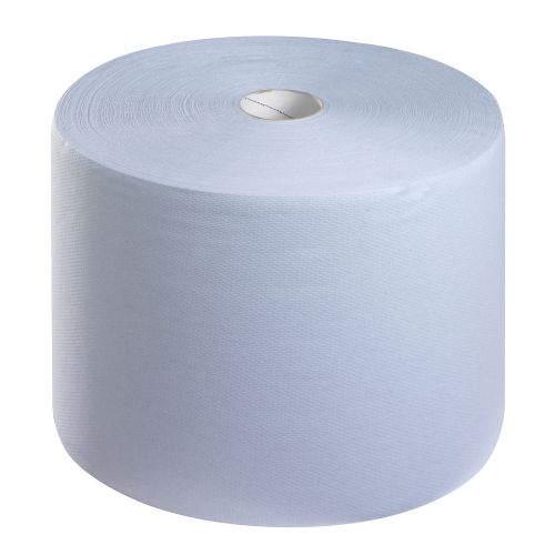 This Wypall L10 Wiper Roll is made from layered fabric that is strong, thick and highly absorbent so it cleans up fast without falling apart, does the job with fewer wipers and helps reduce costs. The multipurpose design is ideal for medium duty wiping, glass polishing, surface cleaning and tool cleaning, and it will clean up most spills with ease. The AIRFLEX base sheet technology ensures strength and absorbency and each roll includes 1000 sheets for long-lasting use.