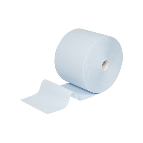 This Wypall L10 Wiper Roll is made from layered fabric that is strong, thick and highly absorbent so it cleans up fast without falling apart, does the job with fewer wipers and helps reduce costs. The multipurpose design is ideal for medium duty wiping, glass polishing, surface cleaning and tool cleaning, and it will clean up most spills with ease. The AIRFLEX base sheet technology ensures strength and absorbency and each roll includes 1000 sheets for long-lasting use.