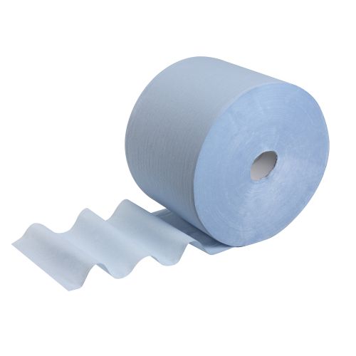 KC00348 | This Wypall L10 Wiper Roll is made from layered fabric that is strong, thick and highly absorbent so it cleans up fast without falling apart, does the job with fewer wipers and helps reduce costs. The multipurpose design is ideal for medium duty wiping, glass polishing, surface cleaning and tool cleaning, and it will clean up most spills with ease. The AIRFLEX base sheet technology ensures strength and absorbency and each roll includes 1000 sheets for long-lasting use.