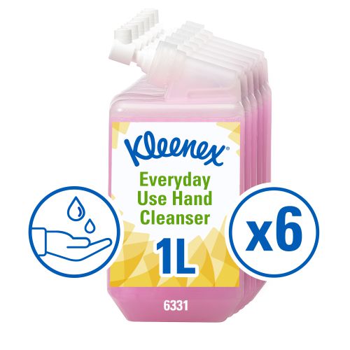 Kleenex Everyday Use Hand Soap Refill 1 Litre (Pack of 6) 6331 | KC00416 | Kimberly-Clark