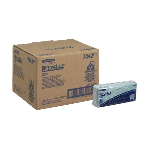 Wypall X50 Cleaning Cloths Green (Pack of 50) 7442