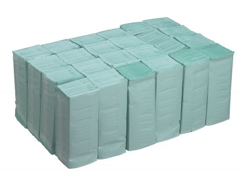 Hostess Hand Towels 1 Ply 240x240mm 224 Towels per Sleeve Green Ref 6871 [Pack 24] Kimberly-Clark