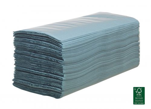 Hostess Hand Towels Blue 224 Sheets (Pack of 12) 6876