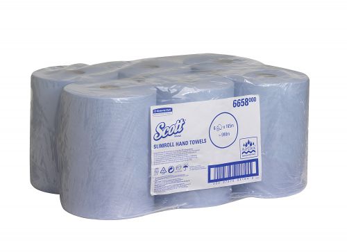 Scott Slimroll Hand Towel Roll Blue 165m (Pack of 6) 6658