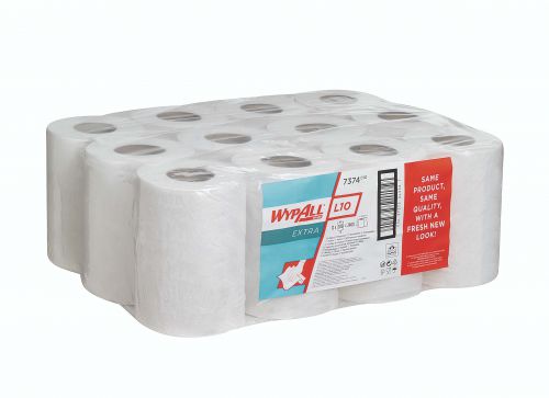 Wypall L10 Centrefeed Wiper Roll White (Pack of 12) 7374