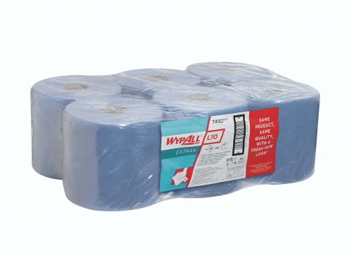 Wypall L10 Roll Control Wiper Blue 400 Sheets (Pack of 6) 7492