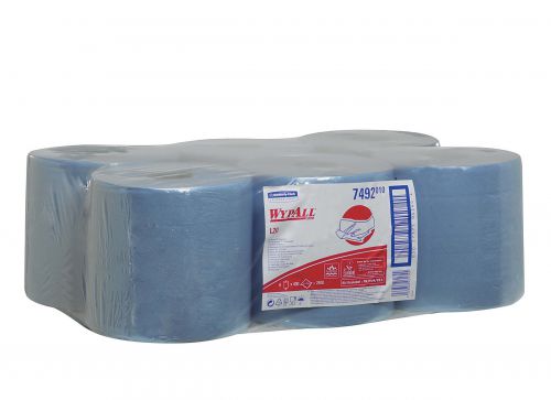 Wypall L10 Roll Control Wiper Blue 400 Sheets (Pack of 6) 7492