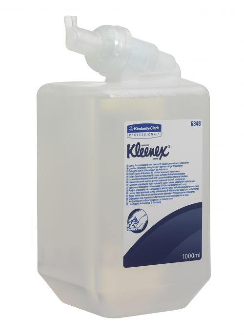 Kleenex 6348 Luxury Anti-Bacterial Foam Hand Cleanser Refill White 1000ml [Pack 6]