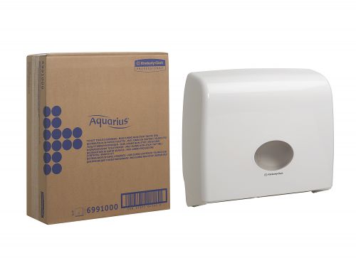 Kimberly-Clark AQUARIUS* Jumbo Non-Stop Toilet Tissue Dispenser W445xD129xH380mm White Ref 6991 Kimberly-Clark