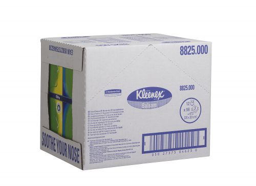Kleenex Balsam Facial Tissues Cube 56 Sheets (Pack of 12) 8825 Facial Tissues KC03377