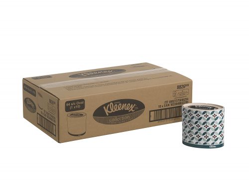 Kleenex Facial Tissues Oval Box 3 Ply 64 Sheets White Ref 8826 [Pack 10]