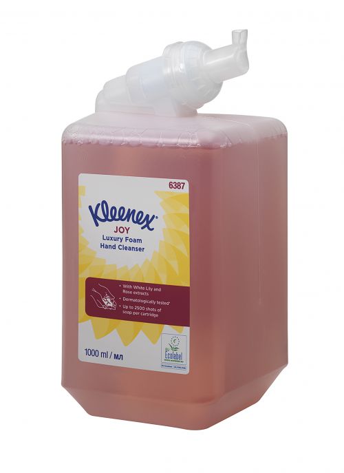 Kleenex Joy Luxury Foam Hand Cleanser 1 Litre Cartridge (Pack of 6) 6387