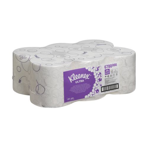 Kleenex Ultra Hand Towel Roll White 150m (Pack of 6) 6780 - KC05068