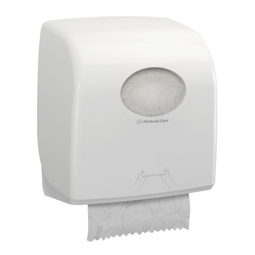 KC05069 | This premium Kleenex Ultra Hand Towel Roll provides a quality, caring hand drying experience for use in shared washrooms. The compact, slim design is ideal for use where space may be limited. Made using unique AIRFLEX technology, the 2-ply roll is soft and highly absorbent. Each embossed roll contains 400 sheets and is 100m long. For use with Aquarius Slimroll hand towel dispensers (7955 and 7956), this pack contains 6 white rolls.