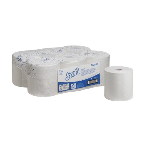 SCOTT 6622 Control Hand Towel Roll 300m 1-Ply White [Pack 6]  4097700