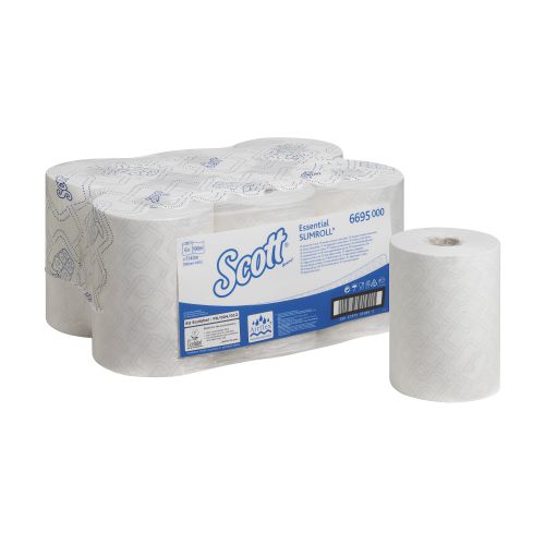 Scott Essential Slimroll Hand Towel Roll White 190m (Pack of 6) 6695 KC05085