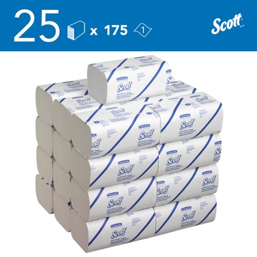 Scott Scottfold M Hand Towels Singleply 175 Sheets 315x206mm Pk 25