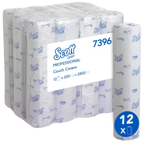 Scott® Couch Cover (51W) 7396 - 12 rolls x 200 blue, 1 ply sheets