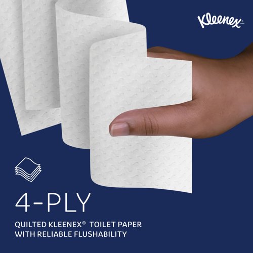 Kleenex 4Ply Quilted Toilet Roll (Pack of 24) 8484