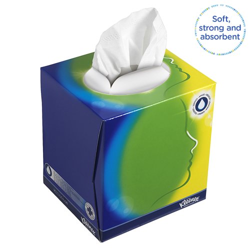Kleenex Balsam Facial Tissues Cube 56 Sheets Pack 12