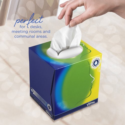 Kleenex Balsam Facial Tissues Cube 56 Sheets Pack 12