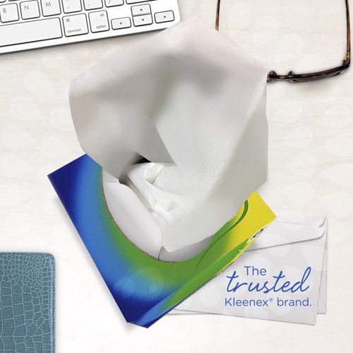 Kleenex Balsam Facial Tissues Cube 56 Sheets Pack 12