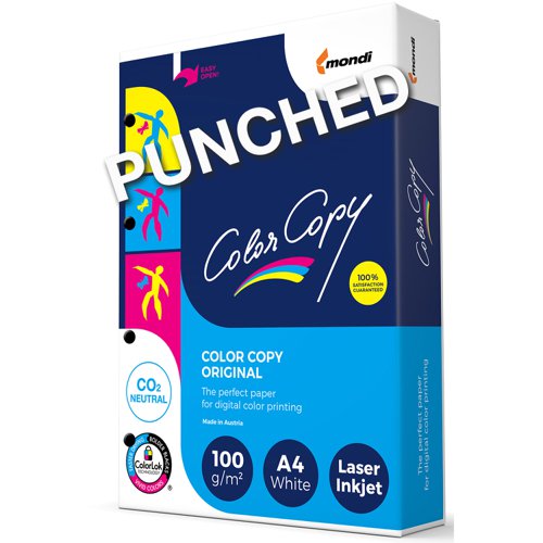 PRE-PUNCHED 4 Hole Mondi Color Copy A4 100gsm [Pack 500]