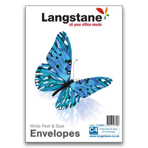 Langstane Select Small Pack Envelopes C4 White Plain 100gsm Peel