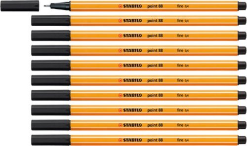 Stabilo Point 88 Fineliner Pen Black 88/46 [Pack 10]