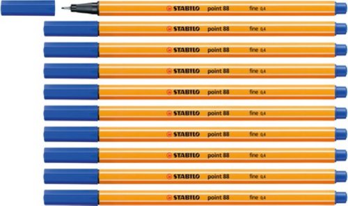 Stabilo Point 88 Fineliner Pen Blue 88/41 [Pack 10[