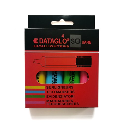 Dataglo Fluorescent Highlighters Chisel Tip Assorted 7910BOX4 [Box 4]