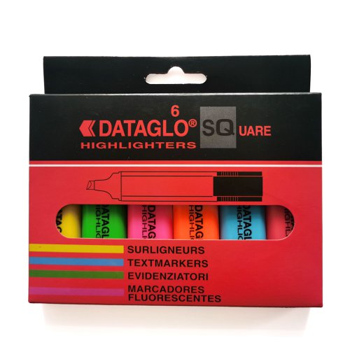 Dataglo Fluorescent Highlighters Chisel Tip Assorted 7910BX6 [Box 6]