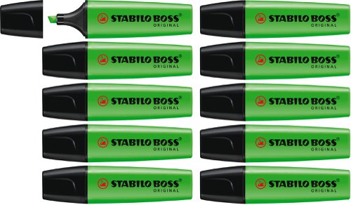 Stabilo Boss Original 70 Highlighter Chisel Tip Green 70/33 [Box 10]