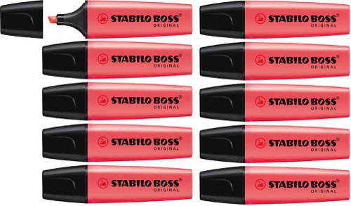 Stabilo Boss Original 70 Highlighter Chisel Tip Red 70/40 [Box 10]