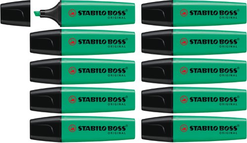 Stabilo Boss Original 70 Highlighter Chisel Tip Turquoise 70/51 [Box 10]