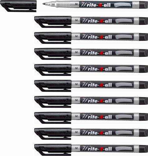 Stabilo Write-4-All Marker Pen Medium Tip Black 146/46 [Box 10]