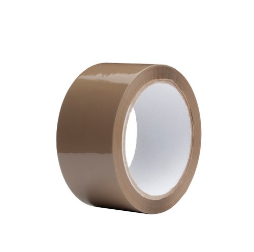 Buff Packaging Tape Low Noise Polypropylene 48mm x 66m [Pack 6]