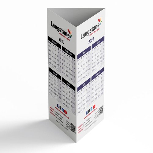 Langstane Upright Triangular Calendar 2025