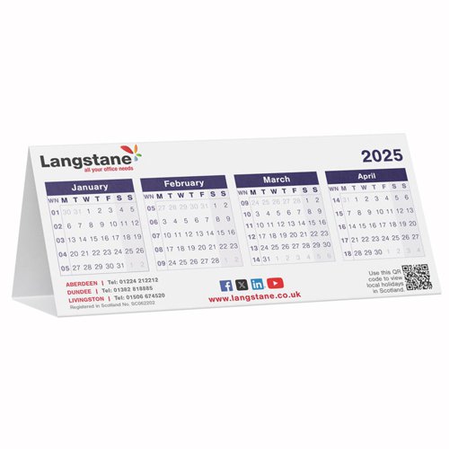 Langstane Calendars Triangular Landscape 2025
