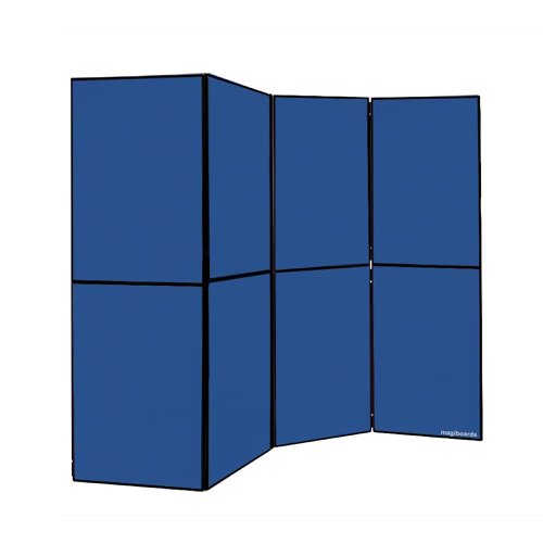 Fold Away 10-Panel Display Board Blue/Grey 3000x1800mm FNBBLA7
