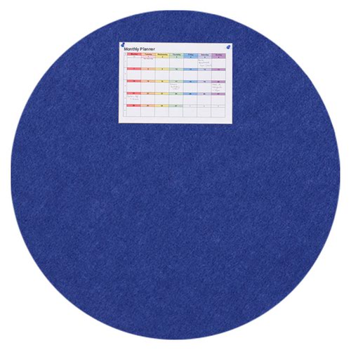 MagiShape 1200 x 1200mm Circle Notice Board Mid Blue LPNXCIR120MBL
