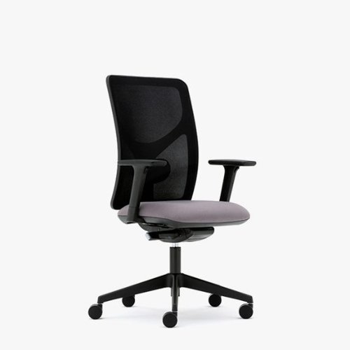 Pluto+ Mesh Back Task Chair with HA Arms, Lumbar & Seat Slide - Black Mesh/Phoenix Havana Black Fabric (PPM90HA/SS)