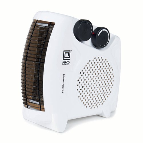 2Kw Upright/Flat Fan Heater 3 Settings Cool/Warm/Hot White 203830