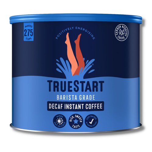 TrueStart Barista Grade Decaffeinated Instant Coffee 500g Tub (275 cups)